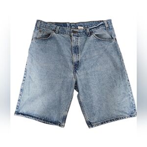 Levi’s 550 Orange Tab Vintage Jean Shorts Relaxed Fit Cotton Mens Size 36